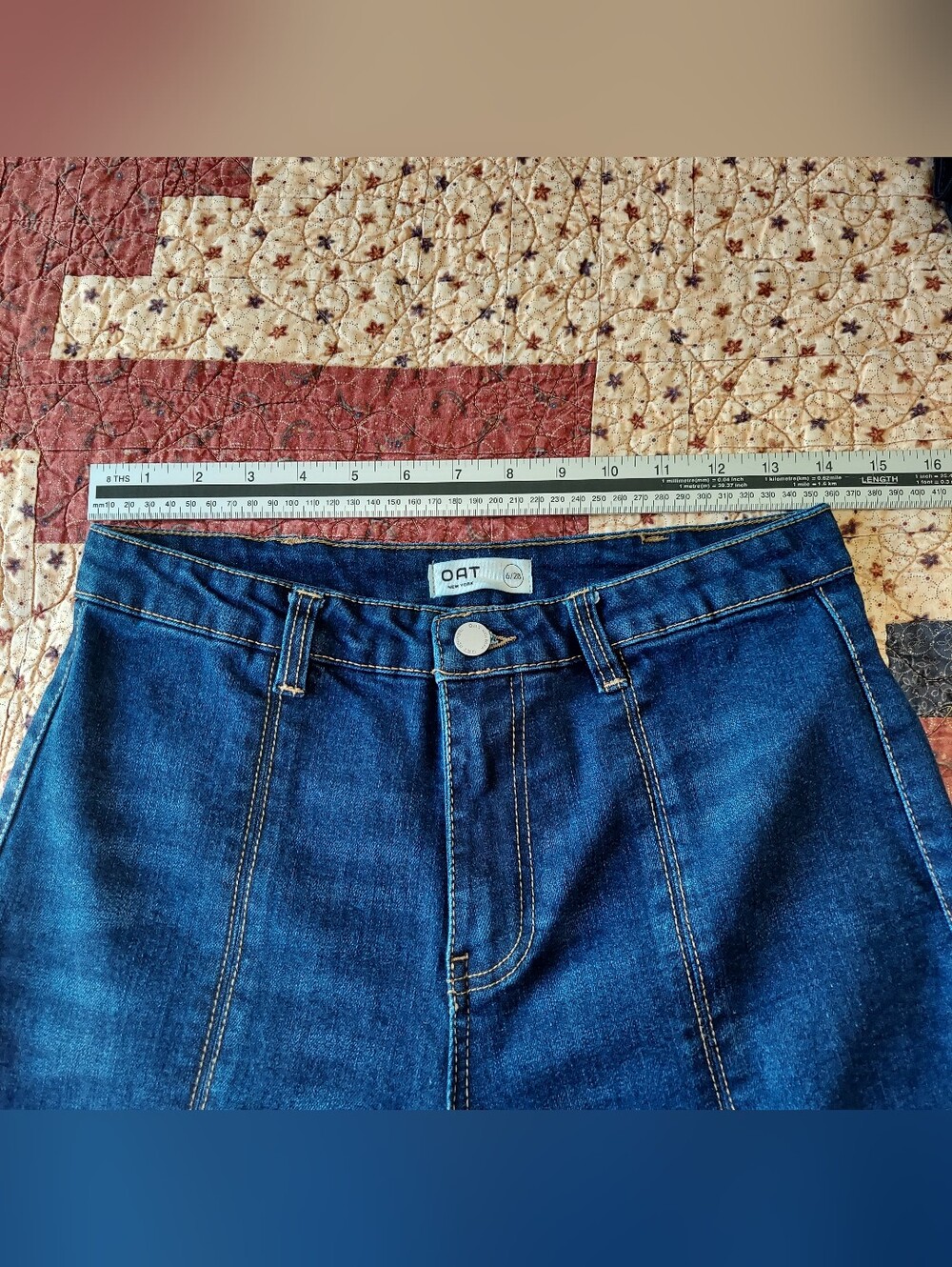 OAT New York Women’s Pin-Tuck Seam Straight-Leg Jeans Size 6/28 - Picture 5 of 9